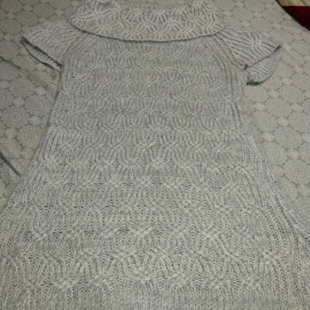 Women's cowl neck sweater.
